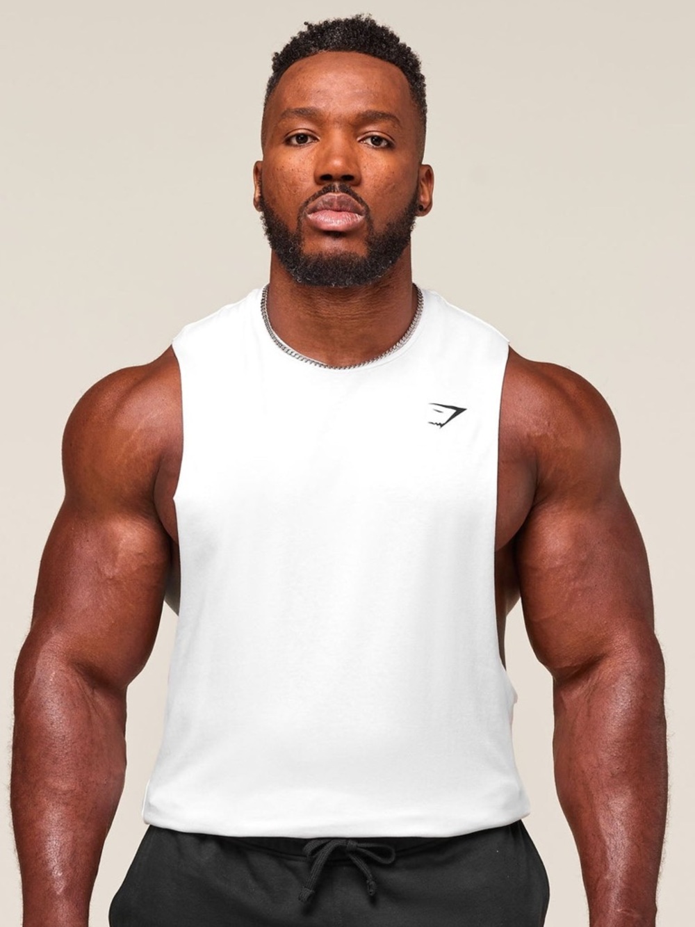 Gymshark Critical Drop Arm Tank – White‎ 🤍💪
